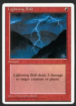 ***Lightning Bolt*** MTG Alternate 4th Edition Magic Kid Icarus - Image 1