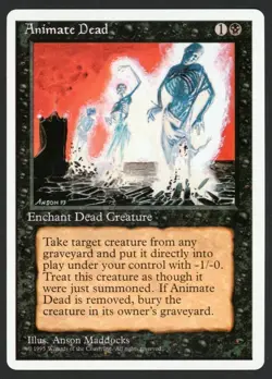 ***Animate Dead*** MTG Alternate 4th Edition Magic Kid Icarus - Image 1