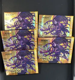 Lot of (5) Magic The Gathering MTG Dominaria United Collector Booster SEALED - Image 1