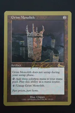 Magic The Gathering MTG GRIM MONOLITH WCD 2000: Jon Finkel LP Lightly Played - Image 1