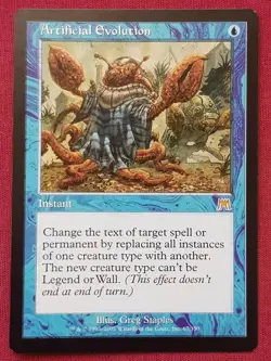 Magic The Gathering ONSLAUGHT ARTIFICIAL EVOLUTION blue card MTG - Image 1