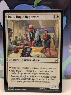 FOIL MTG Daily Bugle Reporters (6/314) Marvel's Spider-Man - NM - Image 1