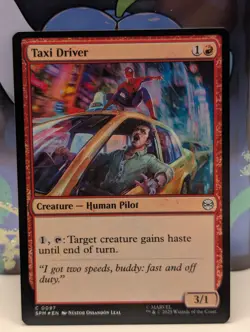 FOIL - Taxi Driver - MTG Marvel's Spider-Man Magic the Gathering 97 - NM - Image 1