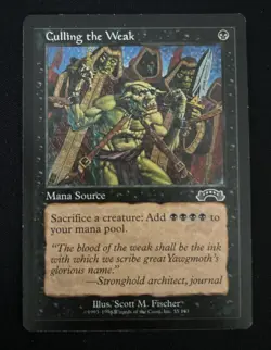 Magic the Gathering MTG - Culling the Weak - Exodus - LP - Image 1