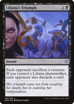 Liliana's Triumph War of the Spark NM Black Uncommon MAGIC MTG CARD ABUGames - Image 1