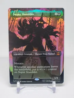 MTG Super Shredder Borderless Teenage Mutant Ninja Turtles Mythic 0217 Foil - Image 1