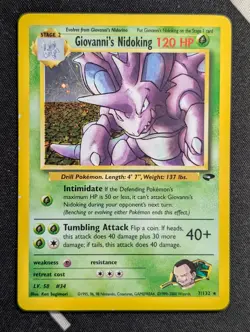 Giovanni's Nidoking 7/132 Gym Challenge Pokemon LP Holo - Image 1