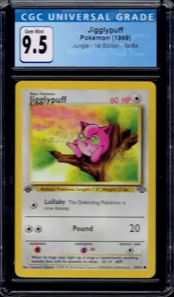 1999 Pokemon Jigglypuff 1st Edition 54/64 CGC 9.5 10 (Jungle) - Image 1