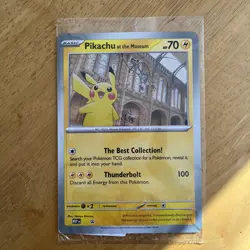 Pokemon Natural History Museum Pikachu at the Museum Promo Card New and Sealed - Image 1