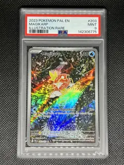 2023 Pokemon TCG: Paldea Evolved Magikarp #203 Illustration Rare PSA 9 - Image 1