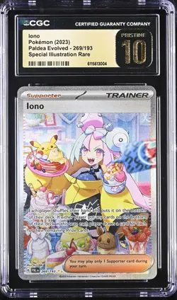 CGC 10 - IONO - 269/193 PALDEA EVOLVED SPECIAL ILLUSTRATION RARE POKEMON - Image 1