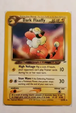 Pokemon TCG Dark Flaaffy Neo Destiny 34 Regular Unlimited Uncommon NM - Image 1