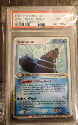 2007 Pokemon EX Power Keepers #99 Walrein Holo PSA 8 - Image 1