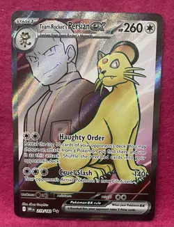 ❤Team Rocket's Persian ex ❤ 219/182 Destined Rivals Full Art Holo Pokemon TCG - Image 1