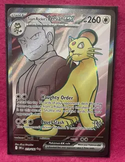 ❤Team Rocket's Persian ex ❤ 219/182 Destined Rivals Full Art Holo Pokemon TCG - Image 4