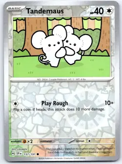 Tandemaus 157/191 C Surging Sparks Pokemon Reverse Holo NM/M - Image 1