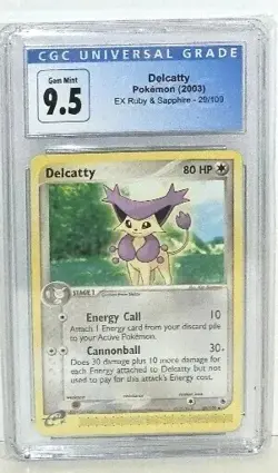 Pokemon Delcatty 2003 EX Ruby & Sapphire - CGC Graded 9.5 - Image 1