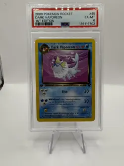 2000 POKEMON ROCKET 1ST ED #45 DARK VAPOREON PSA 6 - Image 1