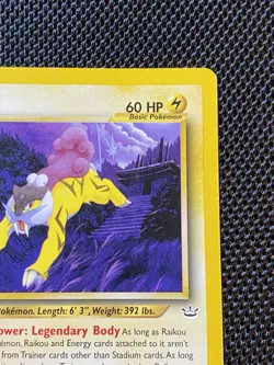 Raikou 22/64 1st edition Neo Revelation Rare WOTC Pokemon Card LP+ - Image 3