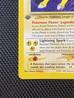 Raikou 22/64 1st edition Neo Revelation Rare WOTC Pokemon Card LP+ - Image 5