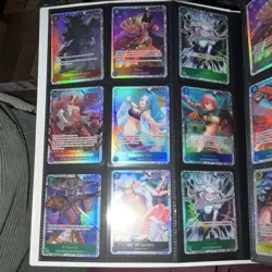BANDAI One Piece SR LOT 130x cards plus binder. Ace, luffy, sabo promo page MINT - Image 2