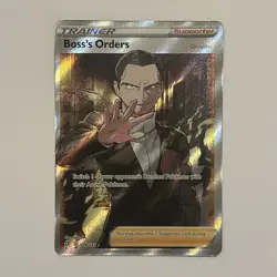Boss’s Orders Giovanni 189/192 Full Art Rebel Clash Pokemon TCG Card - Image 1