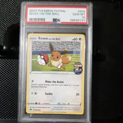 Eevee On the Ball 2020 Futsal UK Exclusive Promo Card PSA 10 Gem Mint 002/005 - Image 1