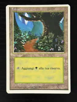 Magic MTG Italian Revised Forest Artist Proof Near Mint - Only 50 Exist! - Image 1