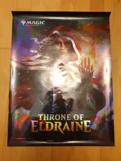 MTG THRONE OF ELDRAINE FOIL PROMO POSTER 18" X 24" WIZARDS OF THE COAST - Image 1
