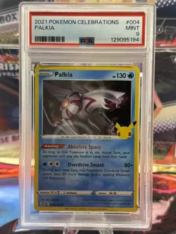 PSA 9 Palkia 004/025 Pokemon Celebrations Holo 25th Anniversary 2021 MINT - Image 1