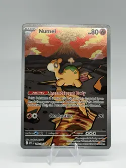 Pokemon TCG Numel 223/217 ASC EN Holo Ability Fire Type Card - Image 1