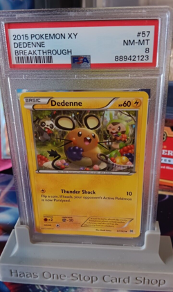 2015 Pokemon XY Dedenne #57 BreakTHROUGH PSA Grade 8 - Image 1