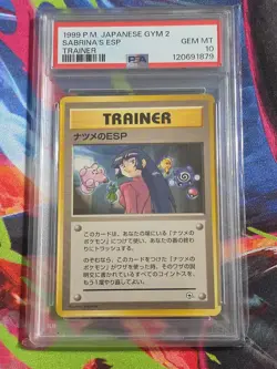 1999 Pocket Monster Japanese Gym 2 Sabrina's ESP Trainer PSA 10 - Image 1