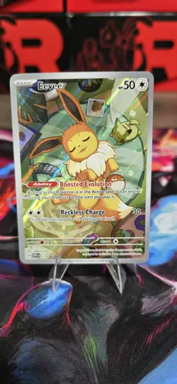 Pokemon TCG Eevee SVP 173 Prismatic Evolutions Full Art Black Star Promo - Image 1
