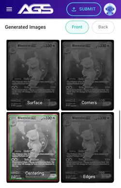 2023 Pokemon 151 Blastoise EX Full Art Secret Rare #200/165 – AGS 9.5 Mint+ - Image 3