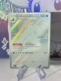 Crabominable 149/142 Full Art Holo Pokemon Sv07: Stellar Crown English Near Mint - Image 1