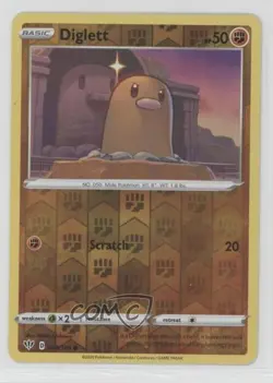 Diglett Reverse Foil Pokemon Sword & Shield Darkness Ablaze #084 - Image 1
