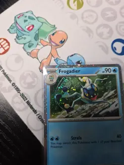 Pokemon - Obsidian Flames Cosmos Holo Frogadier 057/197 NM SWIRL - Image 5