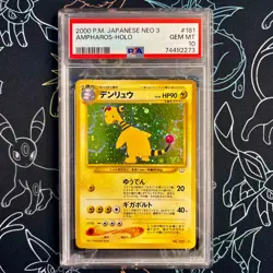 PSA 10 - Neo 3 Japanese Ampharos HOLO Pokemon - Image 1