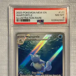 PSA 8 Wartortle Illustration Rare 171/165 SV Pokemon 151 2023 English - Image 3
