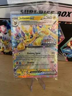 Pokemon TCG Prismatic Evolutions Jolteon EX 030/131 STAMPED Promo Sealed - Image 1