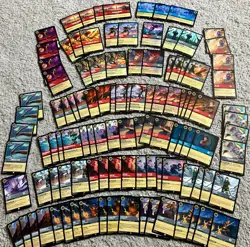 Disney Lorcana Mulan Theme Lot 10 rares 3 super rares 108 cards - Image 1