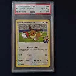 Eevee On the Ball 2020 Futsal UK Exclusive Promo Card PSA 10 Gem Mint 002/005 - Image 1