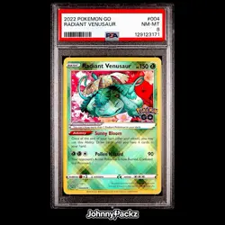Radiant Venusaur 004/078 - 2022 Pokemon GO Holo Stamped - Pokemon Card - PSA 8 - Image 1