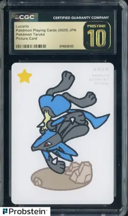 2025 Pokemon Japanese Taruka Playing Cards Picture Card Lucario CGC 10 #1 - Image 1