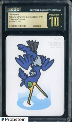 2025 Pokemon Japanese Taruka Playing Cards Picture Card Cramorant CGC 10 #1 - Image 1
