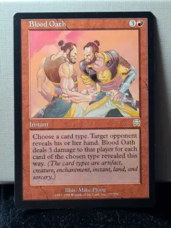 MTG Mercadian Masques - Blood Oath - NM Rare - Image 1