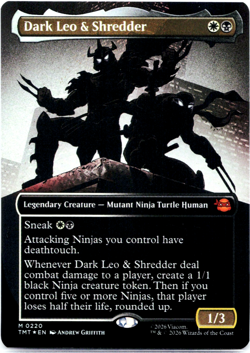 Dark Leo & Shredder (Borderless Foil) MTG Teenage Mutant Ninja Turtles TMT 0220 - Image 3