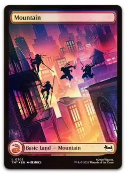 Mountain (0308) (Surge Foil) #308 (NM) TMT Magic MTG - Image 1