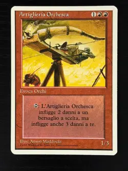 Magic MTG Italian Revised Orcish Artillery Artist Proof Near Mint Only 50 Exist! - Image 1